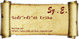 Szórádi Erika névjegykártya